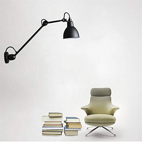 VOMI ANKBOY Industrielle Vintage Wandleuchte Ausziehbar Langarm Retro Wandlampe Verstellbar Lager Langen Arm Einstellbare Rustikale Metall Wandleuchten Schlafzimmer Drehwinkel Beleuchtung Wand Lampe