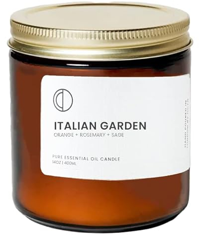 OCTŌ Italian Garden Salbei + Orange + Rosmarin | Duftkerze mit sojawachs und naturreinen ätherischen ölen 400ml