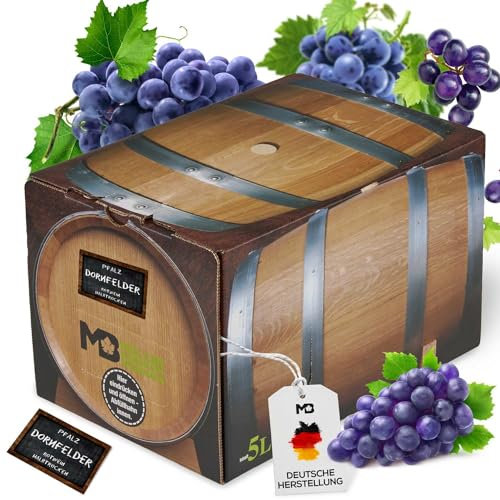 Weinhaus Müller Bornheim 5L Bag in Box deutscher Dornfelder halbtrocken 2023 - Qualitäts-Rotwein halbtrocken aus der Pfalz, Geschmack:halbtrocken, Rebsorten:Dornfelder, Größe:5 L