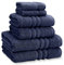 Catherine Lansfield Zero Twist 6 Piece Towel Bale Navy, one size