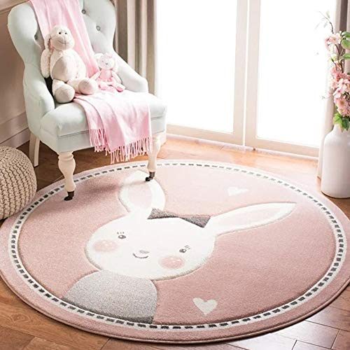 SDINAZ Bereich Teppiche Kinderteppiche Flauschige Runden Groß Schutzmatten Waschbare Matten Kindermatte fürs Babyzimmer Kleinkinderzimmer Wohnzimmer