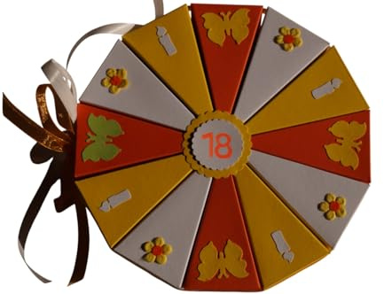 Geldgeschenk, Geldgeschenkverpackung aus Papier zum 18. Geburtstag, Geld verschenken, Geschenkverpackung, A7 Tolle Torte