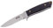 Herbertz Gürtelmesser, AISI 420 Stahl, rostfrei, G10 Griffschalen, Lederscheide, robustes Outdoor-Messer & Jagdmesser, Survivalmesser mit feststehender Klinge