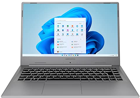 MEDION S15449 39,6 cm (15,6 Zoll) Full HD Notebook (Intel Core i5-1135G7 Prozessor, 8 GB DDR4 RAM, 512 GB M.2 PCIe SSD, Intel Iris Xe Grafik, HD Webcam, Win 10 Home)