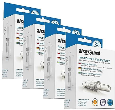 AlcoSense Excel, Pro & Ultra Mouthpieces (Pack of 100)