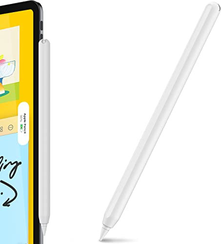 AhaStyle Silicone Case for Apple Pencil 2nd Generation & Apple Pencil Pro (2024) Sleeve Skin Ultra Thin Apple Pencil Protective Cover Compatible with Magnetic Charging and Double Tap (White)