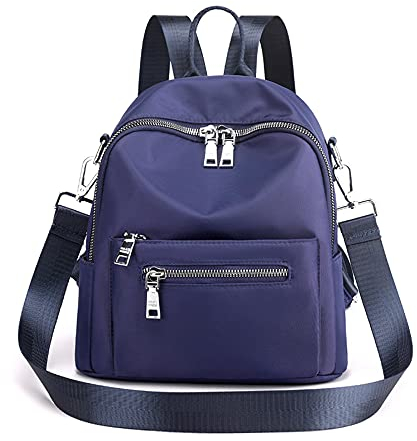 JIANLINST Rucksack Damen Klein Schultertaschen Schulrucksack 2 In 1 Kleinen Wasserdichte Casual Tagesrucksack Daypack Blau