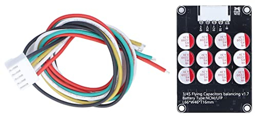 Bewinner Ecualizador Activo De Batería, Equilibrador De Celda Universal 5A, Placa De Equilibrio De Litio Lifepo4 Lion con Cable para LTO LFP LPO NCM(3-4S)