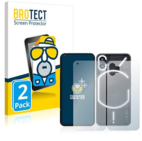 BROTECT Schutzfolie für Nothing Phone (1) | (Display+Rückseite) 2 Stück Entspiegelnder Displayschutz Made in Germany Matte Folie Anti-Reflex Einfache Montage