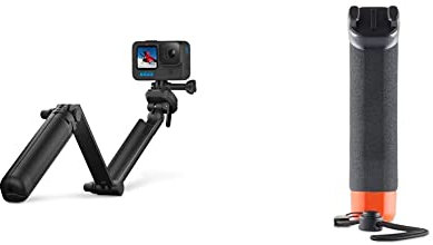 GoPro 3-Way 2.0 (Trípode/Empuñadura/Brazo) - Accesorio Oficial de GoPro, Black & The Handler (empuñadura Flotante) - Accesorio Oficial de