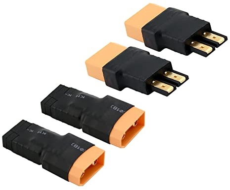OliRC 4 Stück, kompatibel mit Traxxas TRX auf XT90 männlich weiblich RC Stecker-Adapter (C166-4)