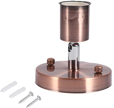 Teich Wandscharnier Lampen Fassungen E27 Verstellbare Lampenfassung Keramik Eisen E27 Moderne Vintage Deckenleuchte Wandleuchte Lampenfassung Fassung 180° Drehbar Schwarz (Bronze)