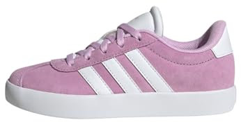 adidas Unisex - Bambini e Ragazzi VL Court 3.0 Shoes, Bliss Lilac/Cloud White/Grey Two, 33 EU
