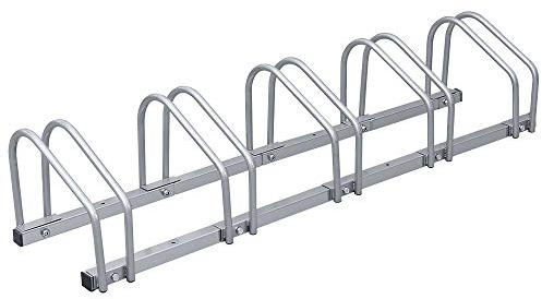 Sonnewelt Fahrradständer Bicycle Stand Boden Aufstellständer Aufstellständer Mehrfachständer Bodenständer Fahrradhalter für Wandmontage Geeignet für 5 Fahrräder, 1 Stück