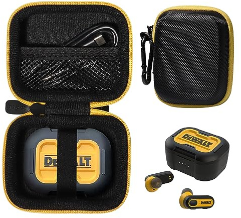 CaseSack Schutzhülle für Dewalt True Wireless Bluetooth Earbuds TWS Bluetooth Kopfhörer, Jobsite Pro-X1 Hülle