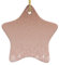 Ornamenti natalizi in oro rosa cipria stampati su entrambi i lati dell'albero di Natale in ceramica da appendere ricordo a forma di stella ciondoli per albero di Natale per vacanze, matrimoni,