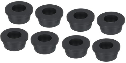 sourcing map 8Pcs T Type Rubber Grommet Mount Dia 24.5mm ID 15mm Seal Protection Flexible Hole Plugs for Cable Pipe Black