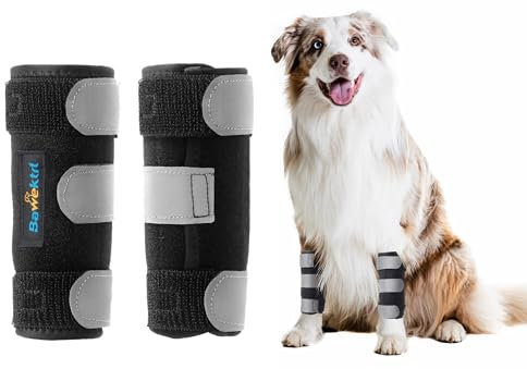 Bawektrl Dog Leg Brace For Front Hock Joint,Carpal Wrist Brace For Dogs Prevents Injuries Sprains Helps With Loss Of Stability Caused By Arthritis, Keep Joint Warm, Reduces Pain Inflammation