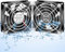 WDERAIR 80mm Fan, 2800RPM 12V 2-Pin IP67 Waterproof Dustproof for Refrigerator Equipment Exhaust, Dual Ball Bearing, 1.8W, 2Pcs