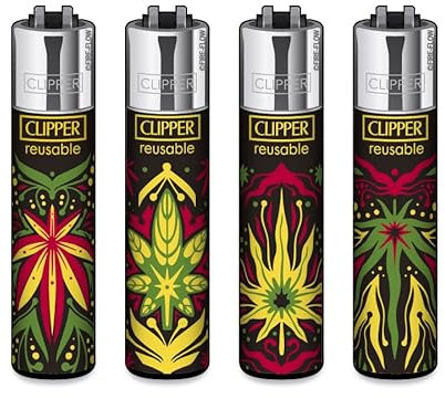 Clipper® Feuerzeuge - 4er Set + Crystal Balls (Jamaican Vibes)