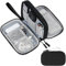 Skycase Kabeltasche,Elektronikzubehör Organizer,Tragbare Kabelorganizer,Doppelte Kabel Tasche für Elektronische Accessoires USB Powerbank SD-Karte Ladekabel,19 x 11 x 5.5 cm,Schwarz