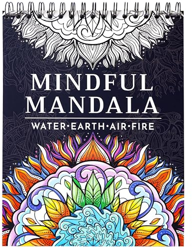 RYVE Malbuch für Erwachsene - 50 einzigartige Mandalas zur Entspannung und Stressabbau - Erwachsenen-Malbuch mit Spiralbindung, Mandala-Malbücher für Erwachsene