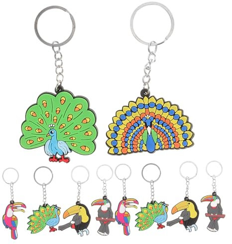 PACKOVE 10St Tukan Schlüsselanhänger Tier Cartoon Schultasche Anhänger Auto Schlüsselanhänger Party Mimi Schlüsselanhänger Schlüsselanhänger zum