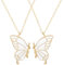 Zeayebsr 2pcs Freundschaftskette Ketten für Geschenke Mädchen Halskette Schmuck Langstrecke Geburtstag Weihnachten Brautjungfer Geschenke Mädchen Damen Schwestern，freundschaftskette