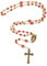 Nazareth Store Katholische Gold Rosenkranz Halskette Matt Stein Perlen Grün 10mm Perle Runde Perlen Wunderbare Medaille & Kreuz (Rot)