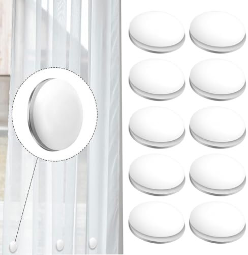 Magnetic Shower Curtain Weights, 10 Pcs Heavy Duty Magnetic Curtain Weights, Waterproof, Multipurpose (White)