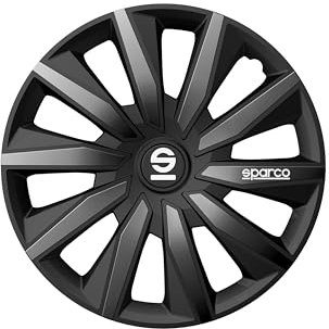 Sparco Radzierblenden Milano - 16-Zoll - Schwarz/Grau - Satz mit 4 Stück