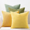Topfinel Kissenbezug 50x50 cm Gelbgrün 4er Set Kordsamt Kissenbezüge Kissenhülle Dekokissenbezug sofakissen dekokissen deko für Sofa Schlafzimmer Wohnzimmer Balkon Kinder flauschig Farbverlauf