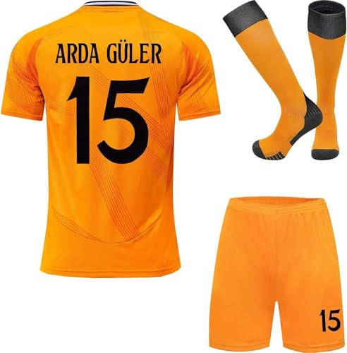 DMDMK Guler Arda #15 2024/2025 Auswärtstrikot Shorts und Socken Kinder und Jugend Größe