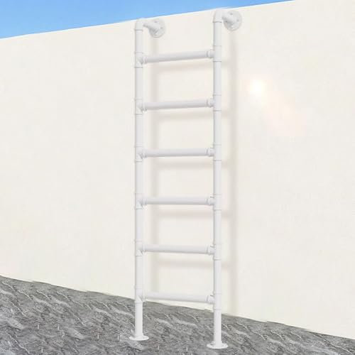 Robuste Feuerleiter, Leiter für Fensterbrunnen, 4 8 Sprossen, Leiter 99,1 cm/124,5 cm/129,5 cm/139,7 cm/149,9 cm/165,1 cm