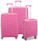 RONCATO SKYLINE 2.0 Set 3 Valigie Trolley | Grande, Medio e Cabina | Rigido, 4 ruote, Espandibile con zip - Pink