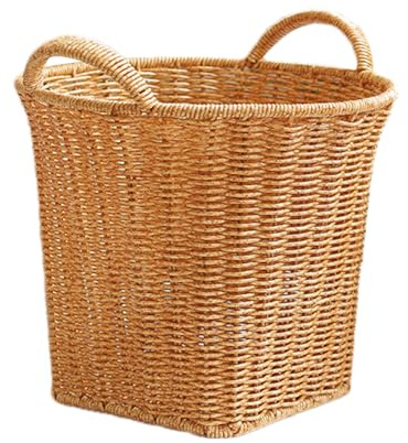 Cesta De Almacenamiento Tejida - Cesta De Mimbre, Bandeja Organizador De Flores Tejida Trenzada, Cesta Decorativa De La Granja | Cesta De Manta De Mimbre Para Juguetes, Zapatos, Ropa, Jardín De Jardín