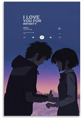 LNJNBOTK Your Name Anime Movies Nostalgic Poster Poster Dekorative Malerei Leinwand Wandkunst Wohnzimmer Poster Schlafzimmer Malerei 12x18inch(30x45cm)