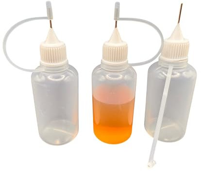 WWScenics 3 x 30ml Precision Dropper Bottles – Soft Plastic Squeeze Bottles with Fine Metal Tip for Glue, Paint, Craft & DIY