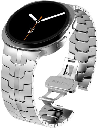 WINGLE Titan-Armbänder für Samsung Galaxy Watch 8, klassisches Band, Galaxy Watch 8, Herren, 46 mm, 44 mm, 40 mm, robustes, langlebiges Rüstungsdesign, robuste Metallbänder, klassisch, elegant, lässig