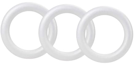 Anneome 3 Stück Teiliges Schaumstoff Ring Leichte Langlebige Polystyrol Wreath Forms für DIY Blumengestecke Vielseitige Dekoration für Hochzeit Party und Bastelarbeiten