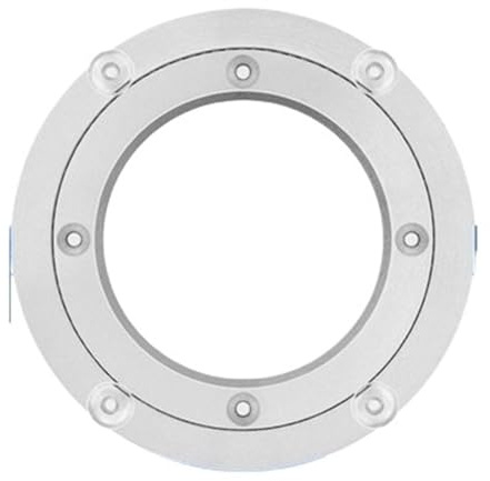 EnxJire Tisch-Drehteller-Basislager Verdicken Sie die robuste große runde Drehplatte aus Gummi mit glatter Schwenkplatte Aluminiumlegierung und rotierendem Lager Lazy Susan(14INCH 350MM OD)