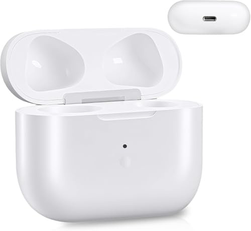 Wireless Charging Case Replacement Compatible with AirPods 4, Airpods 4 Charging Case with Bluetooth Button for Pairing, 660 mAh Airpods 4 Case Replacement