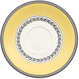 Villeroy und Boch Audun Ferme Untertasse, 18 cm, Premium Porzellan, Weiß/Bunt