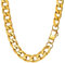 PROSTEEL Herren Halskette Edelstahl Panzerkette 13mm Breite schwer Glieder Link Gliederkette Herren Hip-Hop Kette, 51CM lang, Gold