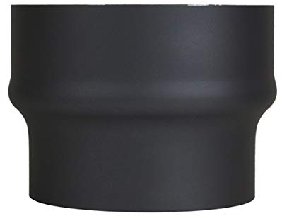 LANZZAS Rauchrohr Erweiterung von Ø 150 mm auf Ø 180 mm - Farbe: schwarz-metallic - Ofenrohrerweiterung