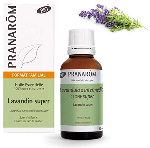 Pranarôm | Huile Essentielle Lavandin Super Lavandula x intermedia super Sommité fleurie | Format Familial 30 ml