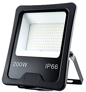 HENGMEI 200W LED Flutlicht Superhell LED Außenleuchte Strahler Wasserdicht IP66 Flutlichtstrahler Scheinwerfer Licht für Garten, Garage,Sportplatz [Energieklasse A+] - Warmweiß