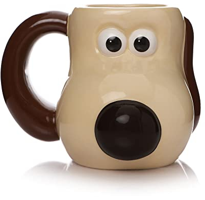 Half Moon Bay Gromit Mug | Wallace and Gromit Mug | Ceramic Coffee Mug | 3D Shaped Coffee Cup & Tea Mug | Funny Mugs for Men | Novelty Mug Large Mug | Wallace and Gromit Gifts | Novelty Gifts for Men