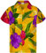King Kameha Funky Chemise-Hawaienne, Manche-Courte, Big-Flower, Jaune, 3XL
