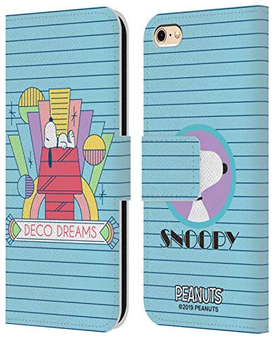 Head Case Designs Offizielle Peanuts Haus Traum Snoopy Deco Traeume Leder Brieftaschen Handyhülle Hülle Huelle kompatibel mit Apple iPhone 6 / iPhone 6s